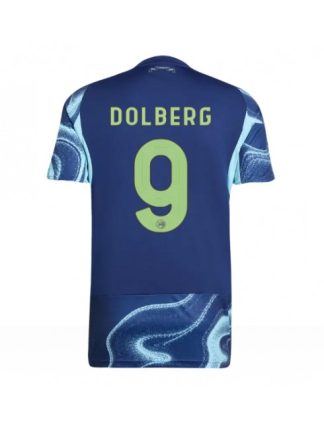 Moški Nogometna dresi poceni Ajax Kasper Dolberg #9 Gostujoči 2025-26 Kratek rokav