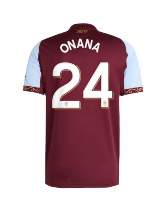 Moški Nogometna dresi poceni Aston Villa Amadou Onana #24 Domači 2025-26 Kratek rokav