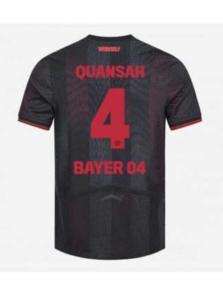 Moški Nogometna dresi poceni Bayer Leverkusen Jarell Quansah #4 Gostujoči 2025-26 Kratek rokav
