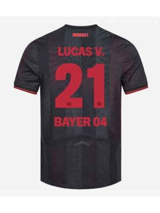 Moški Nogometna dresi poceni Bayer Leverkusen Lucas Vazquez #21 Domači 2025-26 Kratek rokav