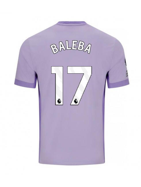 Moški Nogometna dresi poceni Brighton Carlos Baleba #17 Gostujoči 2025-26 Kratek rokav Moški Nogometna dresi poceni Brighton Carlos Baleba #17 Gostujoči 2025-26 Kratek rokav