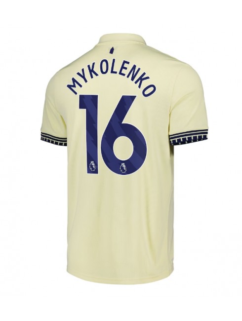 Moški Nogometna dresi poceni Everton Vitaliy Mykolenko #16 Gostujoči 2025-26 Kratek rokav