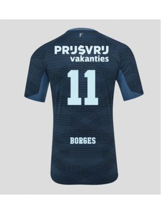 Moški Nogometna dresi poceni Feyenoord Goncalo Borges #11 Gostujoči 2025-26 Kratek rokav