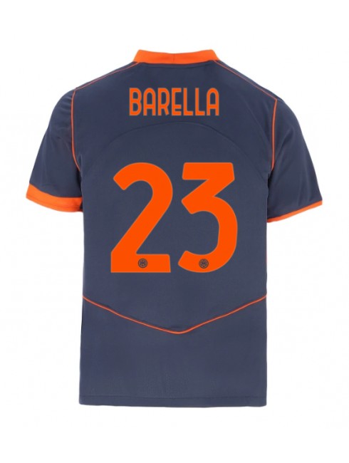 Moški Nogometna dresi poceni Inter Milan Nicolo Barella #23 Tretji 2025-26 Kratek rokav