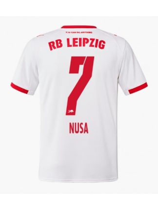 Moški Nogometna dresi poceni RB Leipzig Antonio Nusa #7 Domači 2025-26 Kratek rokav