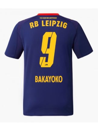 Moški Nogometna dresi poceni RB Leipzig Johan Bakayoko #9 Gostujoči 2025-26 Kratek rokav