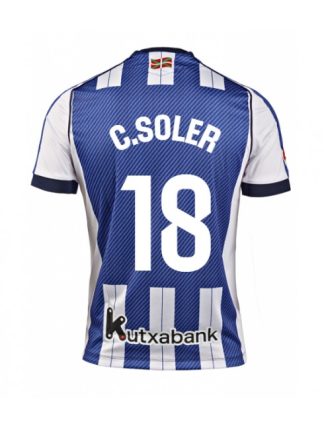 Moški Nogometna dresi poceni Real Sociedad Carlos Soler #18 Domači 2025-26 Kratek rokav Moški Nogometna dresi poceni Real Sociedad Carlos Soler #18 Domači 2025-26 Kratek rokav