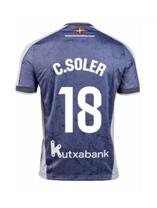 Moški Nogometna dresi poceni Real Sociedad Carlos Soler #18 Gostujoči 2025-26 Kratek rokav Moški Nogometna dresi poceni Real Sociedad Carlos Soler #18 Gostujoči 2025-26 Kratek rokav