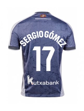 Moški Nogometna dresi poceni Real Sociedad Sergio Gomez #17 Gostujoči 2025-26 Kratek rokav Moški Nogometna dresi poceni Real Sociedad Sergio Gomez #17 Gostujoči 2025-26 Kratek rokav
