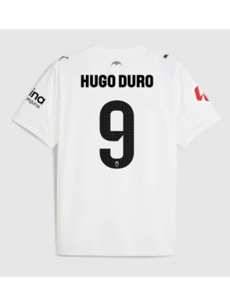 Moški Nogometna dresi poceni Valencia Hugo Duro #9 Domači 2025-26 Kratek rokav