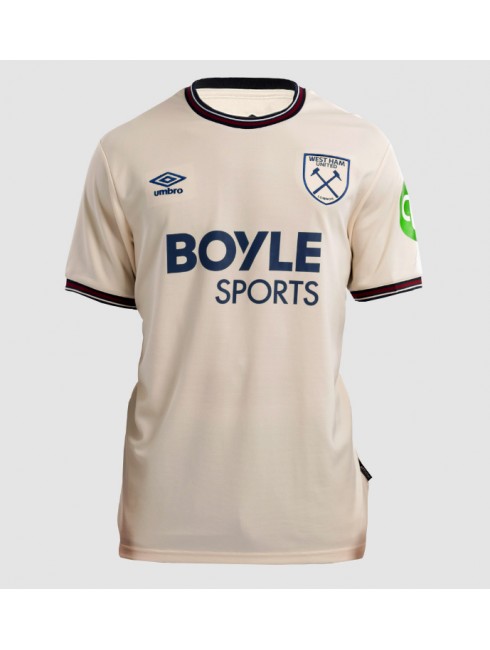 Moški Nogometna dresi poceni West Ham United Mateus Fernandes #18 Gostujoči 2025-26 Kratek rokav