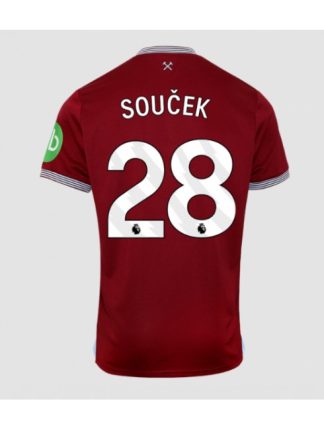 Moški Nogometna dresi poceni West Ham United Tomas Soucek #28 Domači 2025-26 Kratek rokav