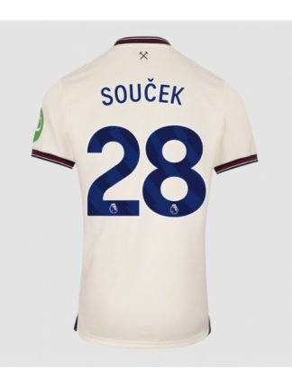 Moški Nogometna dresi poceni West Ham United Tomas Soucek #28 Gostujoči 2025-26 Kratek rokav