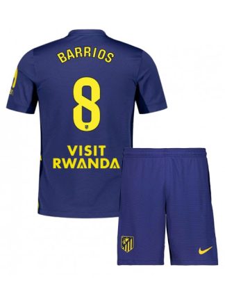 Otroški Nogometna dresi poceni Atletico Madrid Pablo Barrios #8 Gostujoči 2025-26 kompleti Otroški Nogometna dresi poceni Atletico Madrid Pablo Barrios #8 Gostujoči 2025-26 kompleti