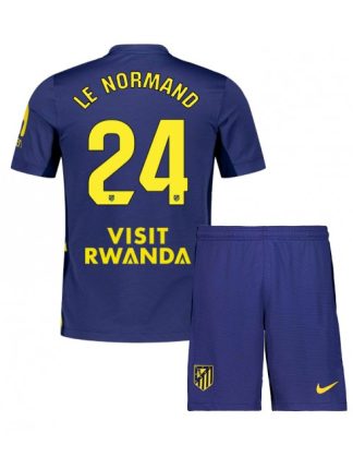 Otroški Nogometna dresi poceni Atletico Madrid Robin Le Normand #24 Gostujoči 2025-26 kompleti Otroški Nogometna dresi poceni Atletico Madrid Robin Le Normand #24 Gostujoči 2025-26 kompleti