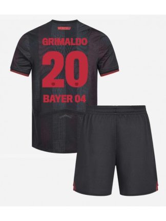 Otroški Nogometna dresi poceni Bayer Leverkusen Alejandro Grimaldo #20 Gostujoči 2025-26 kompleti