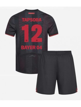 Otroški Nogometna dresi poceni Bayer Leverkusen Edmond Tapsoba #12 Gostujoči 2025-26 kompleti