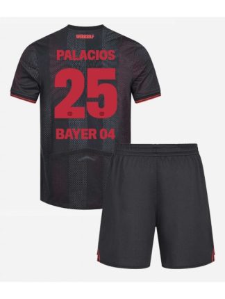 Otroški Nogometna dresi poceni Bayer Leverkusen Exequiel Palacios #25 Domači 2025-26 kompleti