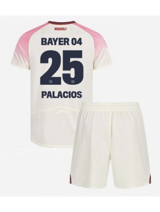 Otroški Nogometna dresi poceni Bayer Leverkusen Exequiel Palacios #25 Gostujoči 2025-26 kompleti