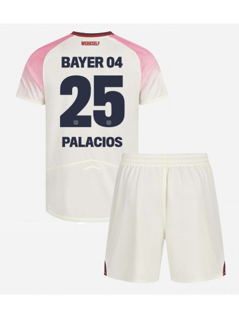 Otroški Nogometna dresi poceni Bayer Leverkusen Exequiel Palacios #25 Gostujoči 2025-26 kompleti Otroški Nogometna dresi poceni Bayer Leverkusen Exequiel Palacios #25 Gostujoči 2025-26 kompleti