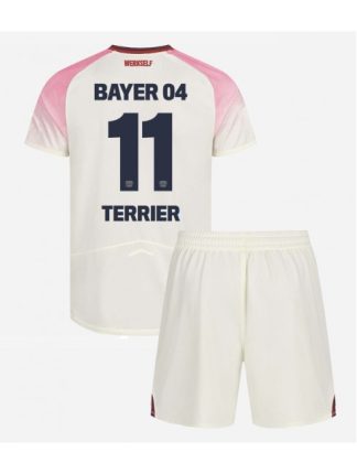 Otroški Nogometna dresi poceni Bayer Leverkusen Martin Terrier #11 Gostujoči 2025-26 kompleti