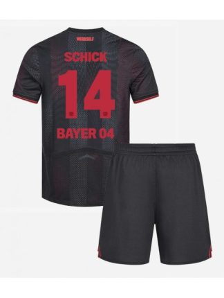 Otroški Nogometna dresi poceni Bayer Leverkusen Patrik Schick #14 Gostujoči 2025-26 kompleti