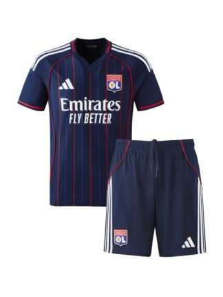 Otroški Nogometna dresi poceni Olympique Lyonnais Gostujoči 2025-26 kompleti