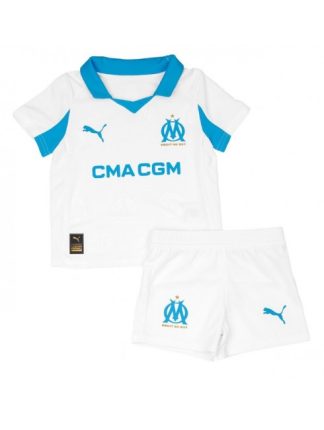 Otroški Nogometna dresi poceni Olympique de Marseille Domači 2025-26 kompleti
