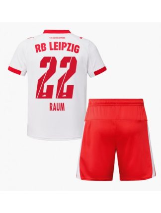 Otroški Nogometna dresi poceni RB Leipzig David Raum #22 Domači 2025-26 kompleti