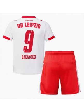 Otroški Nogometna dresi poceni RB Leipzig Johan Bakayoko #9 Domači 2025-26 kompleti