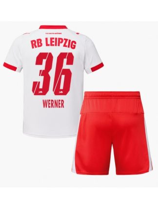 Otroški Nogometna dresi poceni RB Leipzig Timo Werner #36 Gostujoči 2025-26 kompleti
