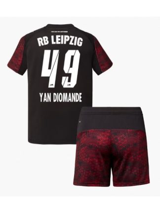 Otroški Nogometna dresi poceni RB Leipzig Yan Diomande #49 Tretji 2025-26 kompleti