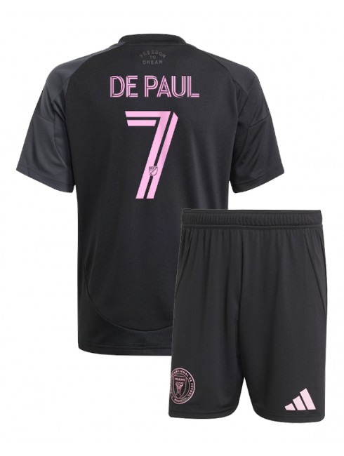 Otroški Nogometna dresi poceni Inter Miami Rodrigo De Paul #7 Gostujoči 2025-26 kompleti Otroški Nogometna dresi poceni Inter Miami Rodrigo De Paul #7 Gostujoči 2025-26 kompleti