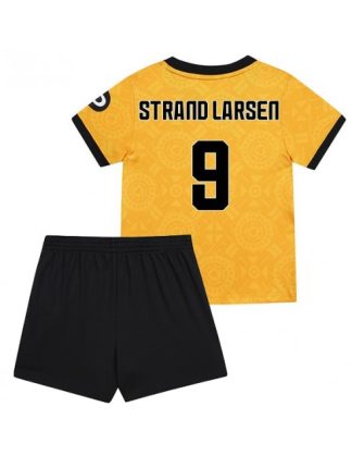 Otroški Nogometna dresi poceni Wolves Jorgen Strand Larsen #9 Gostujoči 2025-26 kompleti