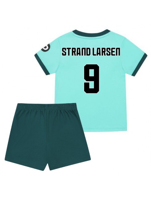 Otroški Nogometna dresi poceni Wolves Jorgen Strand Larsen #9 Gostujoči 2025-26 kompleti Otroški Nogometna dresi poceni Wolves Jorgen Strand Larsen #9 Gostujoči 2025-26 kompleti