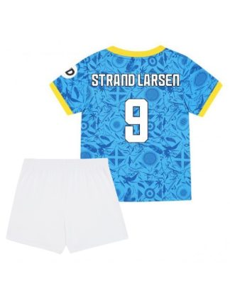 Otroški Nogometna dresi poceni Wolves Jorgen Strand Larsen #9 Tretji 2025-26 kompleti