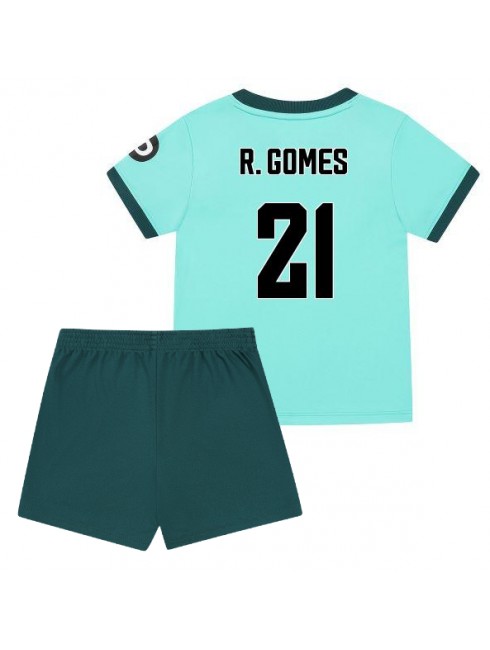 Otroški Nogometna dresi poceni Wolves Rodrigo Gomes #21 Gostujoči 2025-26 kompleti Otroški Nogometna dresi poceni Wolves Rodrigo Gomes #21 Gostujoči 2025-26 kompleti