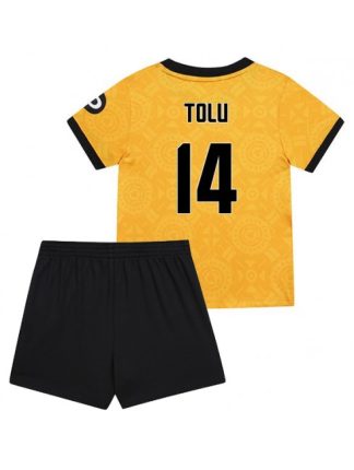 Otroški Nogometna dresi poceni Wolves Tolu Arokodare #14 Domači 2025-26 kompleti