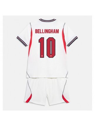 Otroški Nogometna dresi poceni Anglija Jude Bellingham #10 Domači SP 2026 kompleti