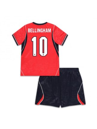 Otroški Nogometna dresi poceni Anglija Jude Bellingham #10 Gostujoči SP 2026 kompleti