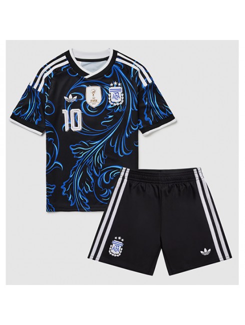 Otroški Nogometna dresi poceni Argentina Lionel Messi #10 Gostujoči SP 2026 kompleti 2 Otroški Nogometna dresi poceni Argentina Lionel Messi #10 Gostujoči SP 2026 kompleti 2