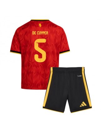 Otroški Nogometna dresi poceni Belgija Maxim De Cuyper #5 Domači SP 2026 kompleti Otroški Nogometna dresi poceni Belgija Maxim De Cuyper #5 Domači SP 2026 kompleti