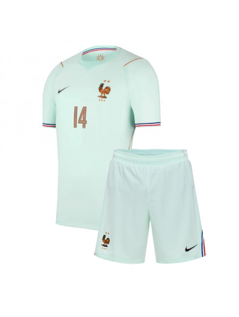 Otroški Nogometna dresi poceni Francija Adrien Rabiot #14 Gostujoči SP 2026 kompleti 2 Otroški Nogometna dresi poceni Francija Adrien Rabiot #14 Gostujoči SP 2026 kompleti 2