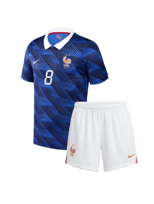 Otroški Nogometna dresi poceni Francija Aurelien Tchouameni #8 Domači SP 2026 kompleti 2 Otroški Nogometna dresi poceni Francija Aurelien Tchouameni #8 Domači SP 2026 kompleti 2