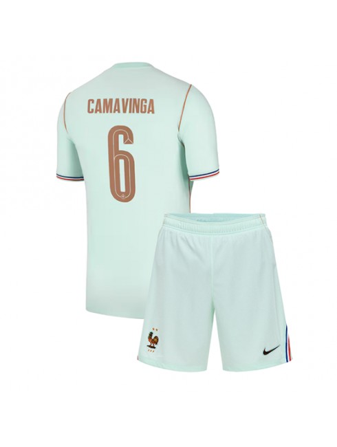 Otroški Nogometna dresi poceni Francija Eduardo Camavinga #6 Gostujoči SP 2026 kompleti Otroški Nogometna dresi poceni Francija Eduardo Camavinga #6 Gostujoči SP 2026 kompleti