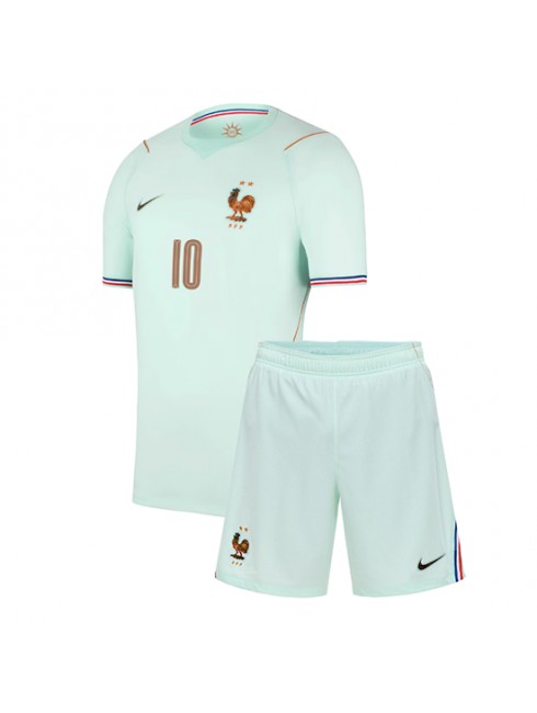 Otroški Nogometna dresi poceni Francija Kylian Mbappe #10 Gostujoči SP 2026 kompleti 2 Otroški Nogometna dresi poceni Francija Kylian Mbappe #10 Gostujoči SP 2026 kompleti 2