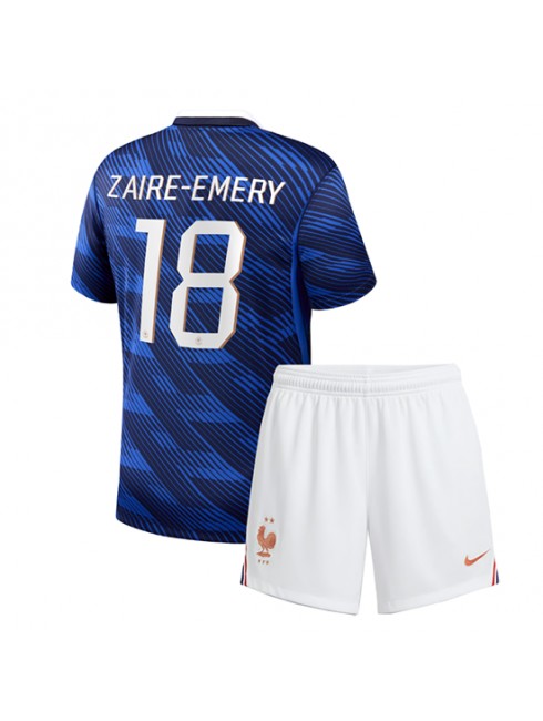 Otroški Nogometna dresi poceni Francija Warren Zaire-Emery #18 Domači SP 2026 kompleti Otroški Nogometna dresi poceni Francija Warren Zaire-Emery #18 Domači SP 2026 kompleti