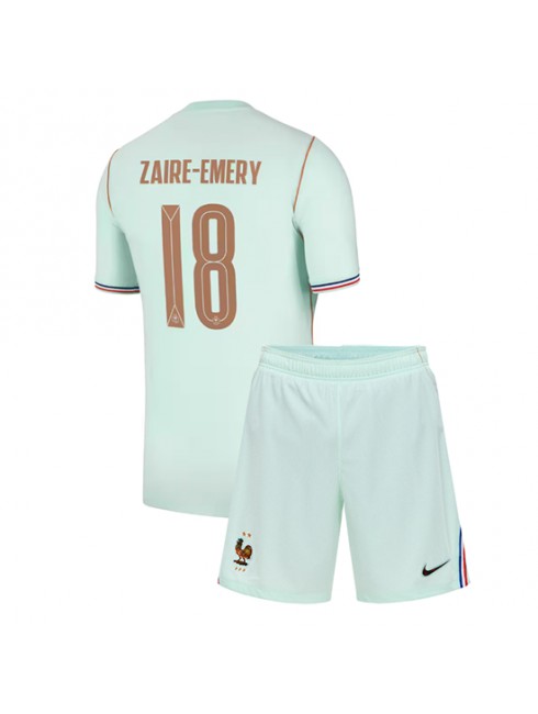 Otroški Nogometna dresi poceni Francija Warren Zaire-Emery #18 Gostujoči SP 2026 kompleti Otroški Nogometna dresi poceni Francija Warren Zaire-Emery #18 Gostujoči SP 2026 kompleti