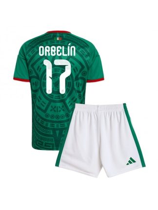 Otroški Nogometna dresi poceni Mehika Orbelin Pineda #17 Domači SP 2026 kompleti