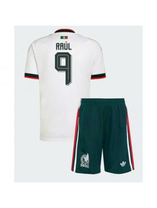 Otroški Nogometna dresi poceni Mehika Raul Jimenez #9 Gostujoči SP 2026 kompleti